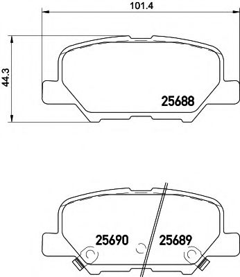 8DB355020291 HELLA PAGID Комплект тормозных колодок, дисковый тормоз