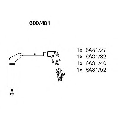 600481 BREMI к-т вв проводов hyund acge 01.00