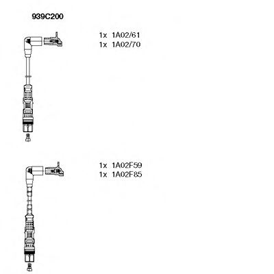 939C200 BREMI Провода высоковольтные 939C2