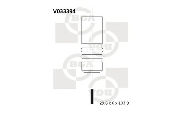 V033394 BGA клапан audivwseatskoda 1.8t 20v 29.9x6x103.9 ex