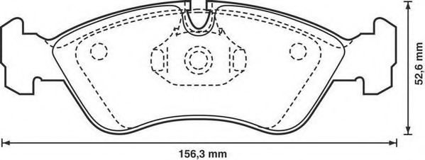 571391J JURID колодки диск. astra, kadett, omega, vectra     11046152