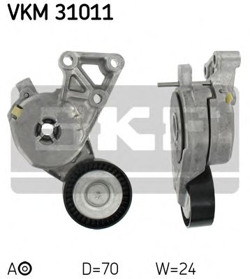 VKM31011 SKF Натяжитель ремня VAG A3/FABIA/OCTAVIA/BORA/GOLF 4/GOLF 5/GOLF 6/JETTA 3/PASSAT/TRANSPORTER 99- 1.6-2
