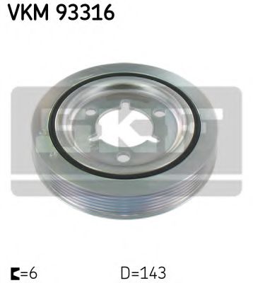 VKM93316 SKF шкив коленвала citroen c2-c4peugeot 1007206307207partner 1.1-1.6