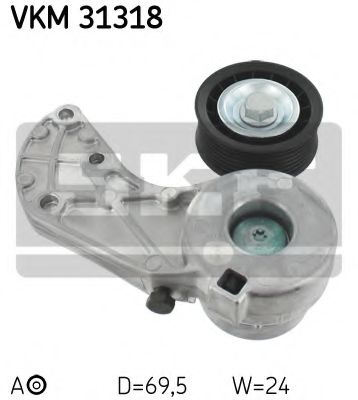 VKM31318 SKF ролик п/клин.ремня нат. Q7/CAYENNE/TOUAREG 3.2/3.6