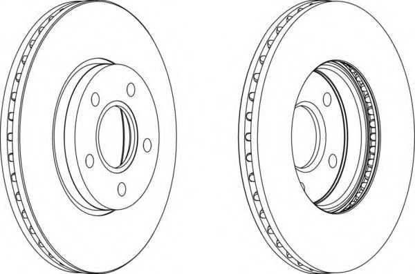 DDF1222 FERODO Диск тормозной FORD FOCUS 2/C-MAX/C30/C70/S40/V50 04- вент. перед. D=278