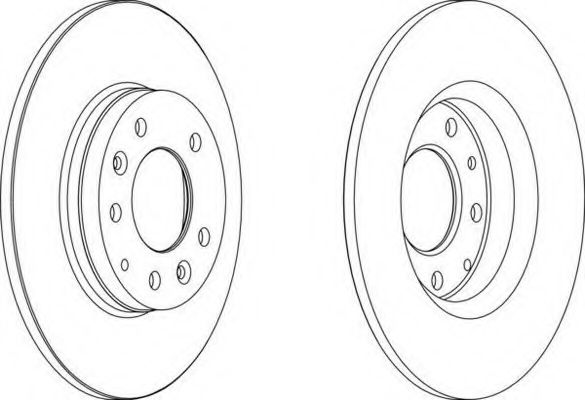 DDF1500 FERODO Диск тормозной DA 323/6/MX-5/626 98-04 задн.