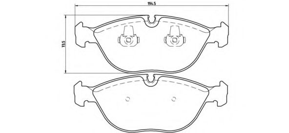 P06019 BREMBO Колодки тормозные, комплект