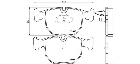 P06021 BREMBO Колодки тормозные BMW 5(E39)/X5(E53) 96- перед.