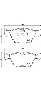P06022 BREMBO Колодки торм.пер.