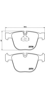 P06026 BREMBO к-т торм. колодок re bentley, bmw e65