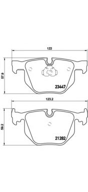 P06029 BREMBO колодки тормозные задние