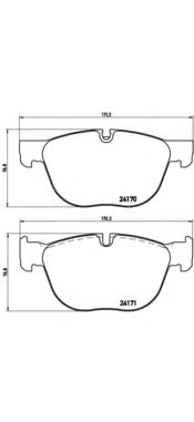 P06049 BREMBO Колодки тормозные BMW X5(E70)/X6(E71) 07- 3.0-4.8/3.0-3.5 DIESEL перед.