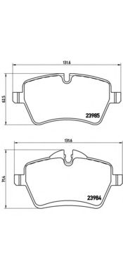 P06051 BREMBO Колодки тормозные MINI COOPER/ONE/CLUBMAN 03- перед.