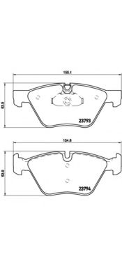 P06057 BREMBO Колодки тормозные передние