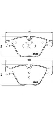 P06074 BREMBO Колодки тормозные BMW 5(F10)/5(F11) 10- 3.0 перед.