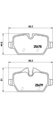 P06080 BREMBO Колодки тормозные p06080