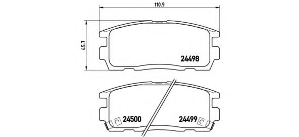 P10004 BREMBO Тормозные колодки зад opel antara/chev captiva
