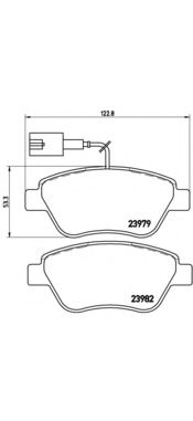 P23108 BREMBO колодки тормозные передние