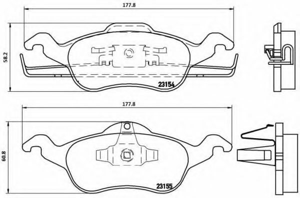 P24046 BREMBO Колодки тормозные