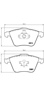 P24057 BREMBO Колодки тормозные VOLVO C70/S40/V50 04- 1.6-2.5 перед.