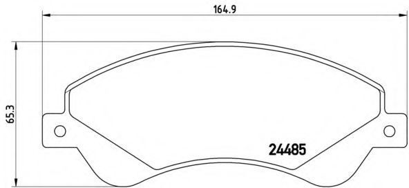 P24065 BREMBO Колодки тормозные FORD TRANSIT 06- 280/300-Series перед. с датч.