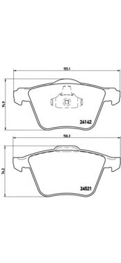 P24077 BREMBO Колодки тормозные FORD/VOLVO S-MAX/S60/S80/V70/XC70/MONDEO 4 2.0D-2.2D/2.5 06- передние