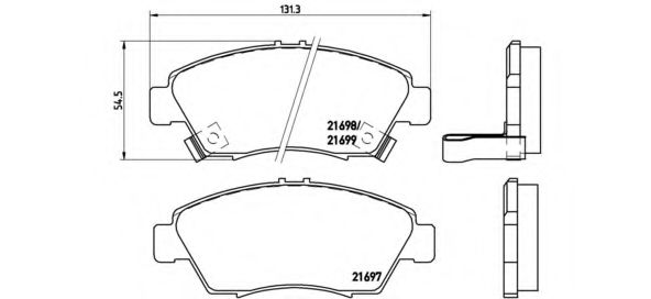 P28024 BREMBO Колодки торм.пер.