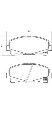 P28043 BREMBO Тормозные колодки 