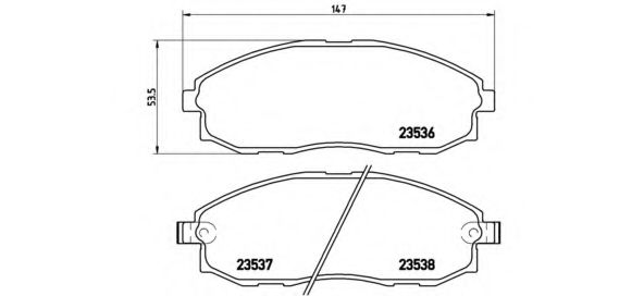 P30010 BREMBO колодки тормозные передние hyundai h-1 0697-0420