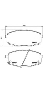 P30034 BREMBO Колодки тормозные HYUN/KIA I30/CEED 06- перед.