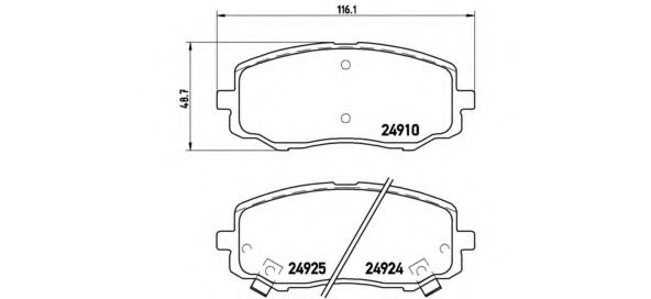 P30045 BREMBO P345 Тормозные колодки