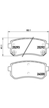 P30051 BREMBO Колодки тормозные p30051