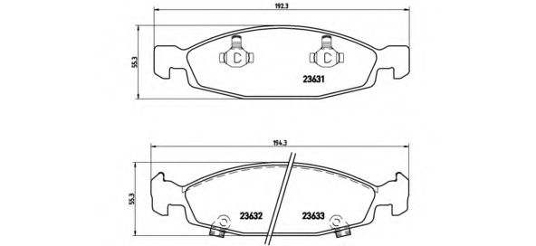 P37005 BREMBO Тормозные колодки пер Grand Cherokee II 3.1td, 4., 4.7