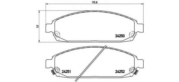 P37010 BREMBO Колодки тормозные передние