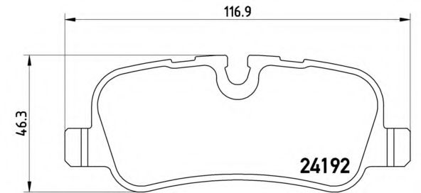 P44013 BREMBO Колодки тормозные LAND ROVER DISCOVERY/RANGE ROVER SPORT 04- задн.