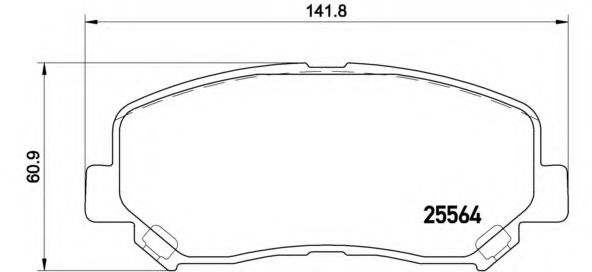 P49045 BREMBO Колодки тормозные перед
