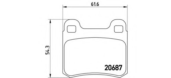 P50013 BREMBO Колодки тормозные MB W201/W202/W124/W210 -96 задн.