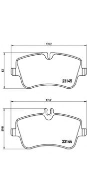 P50046 BREMBO Колодки тормозные MB W203/W204/W210/W211/W220/SPRINTER 00-07 2.3-3.5 перед.