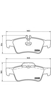 P50052 BREMBO Колодки тормозные MB W203/W211/W212/W221/W220 02- задн.