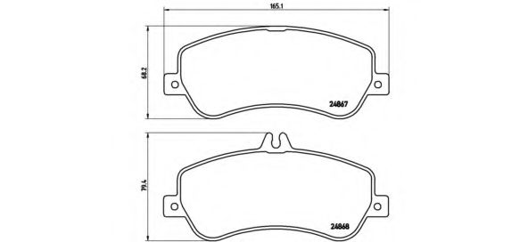 P50086 BREMBO Колодки тормозные MB X204 08- 2.2-3.5 передн. Brembo