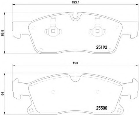 P50109 BREMBO Колодки тормозные передние