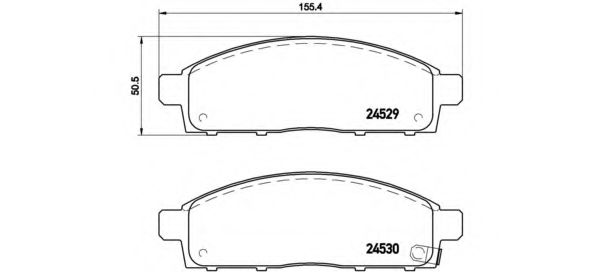 P54038 BREMBO Тормозные колодки (