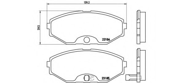 P56045 BREMBO Колодки тормозные дисковые, комплект