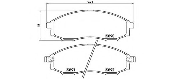 P56049 BREMBO P56049_=748 02 !КОЛОДКИ ДИСКОВЫЕ П. NISSAN PICK 2