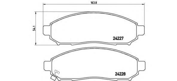 P56059 BREMBO Колодки тормозные передние