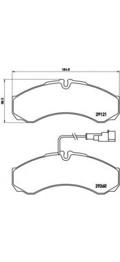 P56069 BREMBO p56069_колодки дисковые задние nissan cabstar 45.1345.15 06>