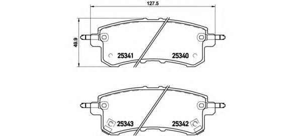 P56082 BREMBO Колодки тормозные задние
