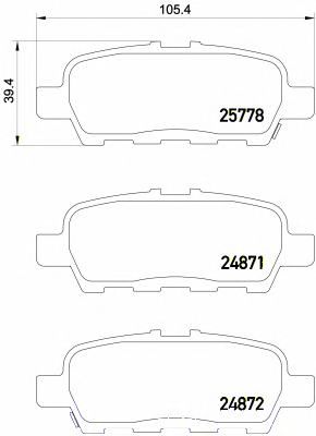 P56087 BREMBO Колодки тормозные дисковые задние Q70 Y51 (2013- ), JUke Brembo