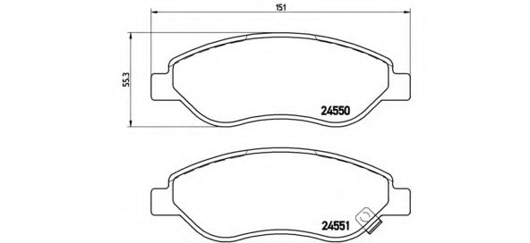 P59053 BREMBO P5953 Тормозные колодки (GDB1713)