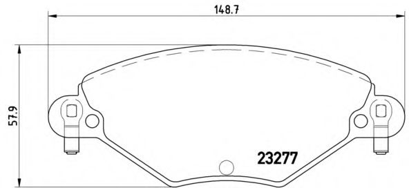 P61071 BREMBO P6171 Тормозные колодки (GDB1448)